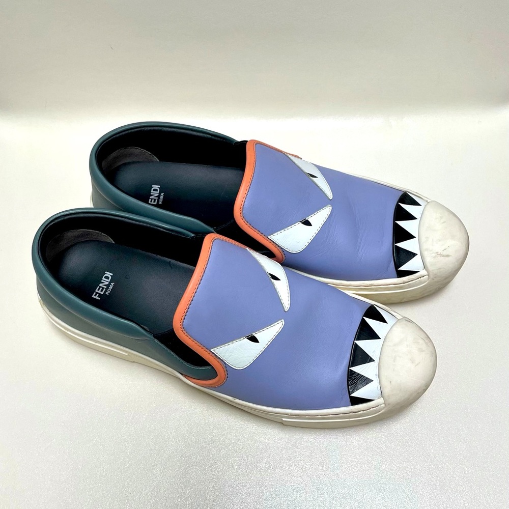 Fendi slip-on sneakers with monster face size 38/8